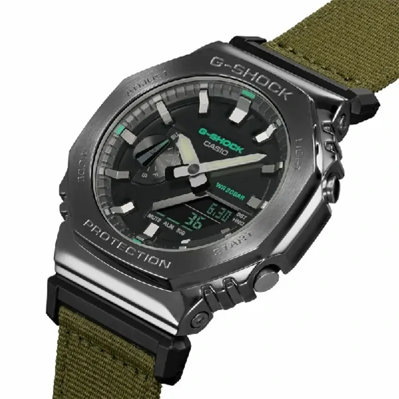 Casio G-Shock Digital Dial Fabric Band Militarty Men’s Watch- GM-2100CB-3A
